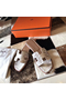Hermes Oran Sandals In Himalaya Matt Niloticus Crocodile Replica