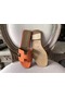 Hermes Oran Sandals In Orange Epsom Leather Replica