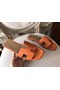 Hermes Oran Sandals In Orange Epsom Leather Replica
