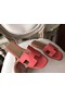 Hermes Oran Sandals In Rose Azalee Epsom Leather Replica