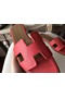 Hermes Oran Sandals In Rose Azalee Epsom Leather Replica