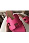 Hermes Oran Sandals In Rose Red Epsom Leather Replica