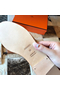 Hermes Oran Slide Sandals In Gold Epsom Perforated Calfskin Replica