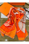 Hermes Orange Projets Carres Shawl 140 Replica