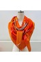 Hermes Orange Projets Carres Shawl 140 Replica