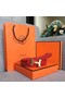 Hermes original epsom leather belts wide 2.5CM 2714 red Replica