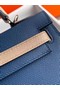 Hermes Original Epsom Leather KEL2578 blue&grey Replica