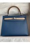 Hermes Original Epsom Leather KEL2578 blue&grey Replica