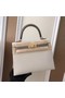 Hermes Original Epsom Leather KEL2578 white&grey Replica