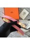 Hermes original epsom leather Kelly belt H069854 pink gold plated metal Replica
