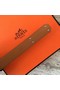 Hermes original epsom leather Kelly belt H069854 rose silver plated metal Replica