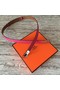 Hermes original epsom leather Kelly belt H069854 rose silver plated metal Replica