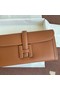 Hermes Original jige swift Leather Clutch 37088 brown Replica