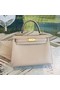 Hermes original Kelly Epsom Leather KL32 Beige Replica