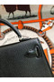 Hermes original mini Kelly chevre mysore K19CM black&silver Metal Replica