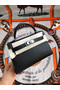 Hermes original mini Kelly chevre mysore K19CM black&silver Metal Replica