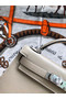 Hermes original mini Kelly chevre mysore K19CM light grey&silver Metal Replica