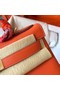 Hermes original Togo leather kelly bag KL320 orange Replica