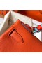 Hermes original Togo leather kelly bag KL320 orange Replica