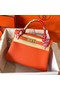 Hermes original Togo leather kelly bag KL320 orange Replica
