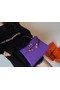 Hermes original Togo leather kelly bag KL320 purple Replica