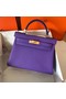 Hermes original Togo leather kelly bag KL320 purple Replica