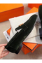 Hermes Paris Loafers In Dark Green Velvet Replica