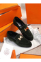 Hermes Paris Loafers In Dark Green Velvet Replica