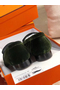 Hermes Paris Loafers In Dark Green Velvet Replica