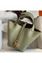 Hermes Picotin Lock 18 Handmade Bag in Sauge Clemence Leather Replica