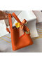 Hermes Picotin Lock 22 Bag In Orange Clemence Leather Replica