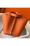 Hermes Picotin Lock 22 Bag In Orange Clemence Leather Replica