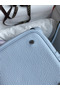 Hermes Picotin Lock 22 Handmade Bag in Blue Brume Clemence Leather Replica