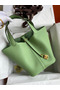 Hermes Picotin Lock 22 Handmade Bag in Vert Criquet Clemence Leather Replica
