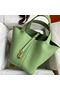 Hermes Picotin Lock 22 Handmade Bag in Vert Criquet Clemence Leather Replica