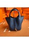 Hermes Picotin Lock Bags Original togo Leather PL3388 Sapphire blue Replica