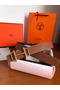 Hermes Royal 38MM Reversible Belt In Brown Clemence Leather Replica