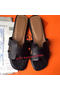Hermes Slipper Calfskin Leather HO0485 Black Replica