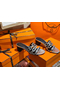 Hermes Tandem Sandals In Silver Metallic Calfskin Replica