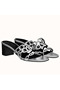 Hermes Tandem Sandals In Silver Metallic Calfskin Replica