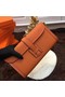 Hermes Togo Leather Clutch H88017 Orange Replica