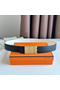 Hermes Typo Reversible Belt 32MM in White Epsom Calfskin Replica
