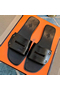 Hermes View Sandals In Black Calfskin leather Replica