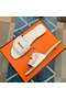 Hermes View Sandals In White Calfskin leather Replica