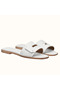 Hermes View Sandals In White Calfskin leather Replica