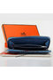 Hermes Zipper Wallet Original Leather A309 Blue Replica