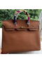 Hermes Birkin 40CM Bag Wheat Litchi Leather BK40 Gold Replica