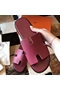 Hermes Izmir Sandals In Fuchsia Epsom Leather Replica