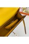 Hermes Kelly 19cm Shoulder Bags Epsom Leather KL19 Silver hardware yellow Replica