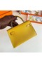 Hermes Kelly 19cm Shoulder Bags Epsom Leather KL19 Silver hardware yellow Replica